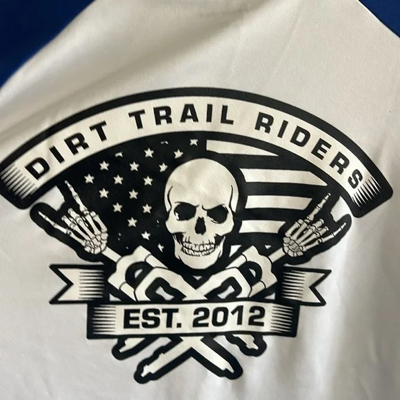 Dirt Trail Riders Sport-tek 3/4 sleeve raglan moister wicking shirt 2XL - Picture 4 of 15